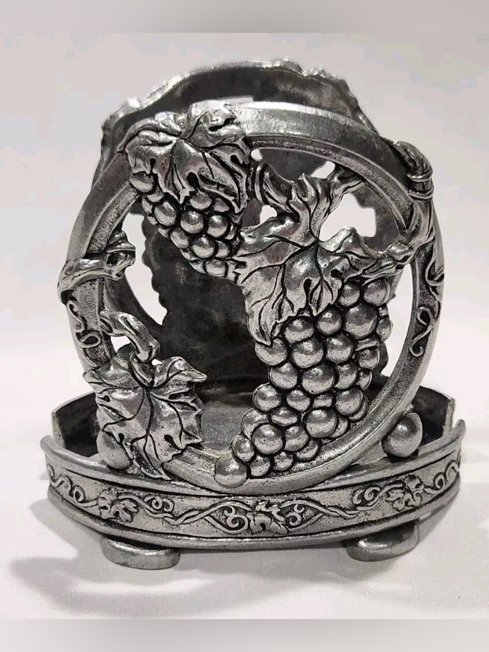 Vintage Carson Pewter Candle/Napkin/Letter Holder